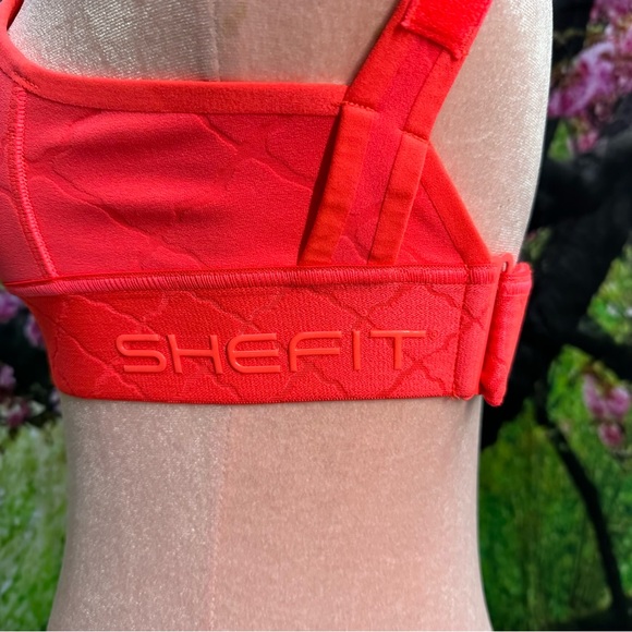 SHEFIT Ultimate Sports Bra, High Impact Sports Bra Bright Orange XS - Picture 9 of 10